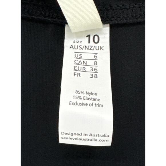 Sea Level Australia Essentials Long Sleeve Rash Vest Women US6 Black Full Zip - Picture 7 of 11